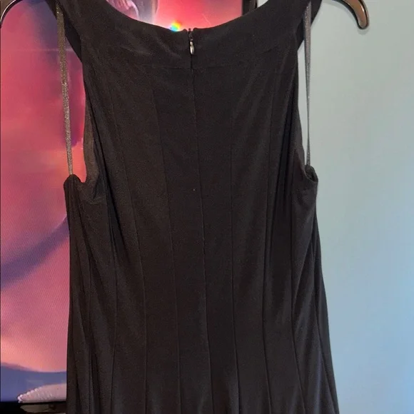 Jessica Howard Women’s Black Dress with Neckline with Pearls & Sequins Size 10 - Picture 6 of 14